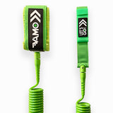 Green Stand up paddleboard leash keeps you connected to your board. Suggested replacement every two (2) years.