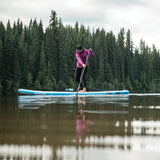 Stand up paddler does an easy paddling maneuver from the Badfish SUP - get yours from Dig Paddlesports.