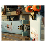 TWO SETUPS

Featuring Paris 150mm trucks and your choice of Orangatang 105mm Dad Bod (77a blue) or 85mm Caguama (80a orange) wheels. The Dad Bod setup carries massive momentum and can go over anything for cushy cruising. The Caguama setup is a fun, more nimble option, providing quick acceleration and a lower stance. Craving sharp turns around crowded city streets? Caguamas. Want maximum coasting and rollover power? Dad Bods. You can also grab an optional 43° baseplate to transform your Tangent into an even