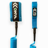 Blue Stand up paddleboard leash keeps you connected to your board. Suggested replacement every two (2) years.